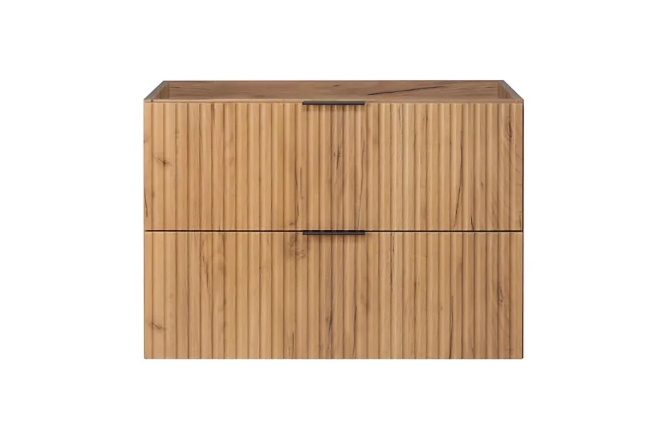 Furnidea Meuble suspendu sous lavabo FLOW chêne 80 cm* Meuble Sous Lavabo