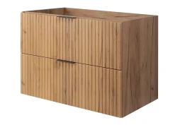 Furnidea Meuble suspendu sous lavabo FLOW chêne 80 cm* Meuble Sous Lavabo