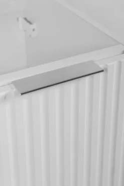 Furnidea Meuble suspendu sous lavabo avec 2 portes FLOW BLANC 80 cm