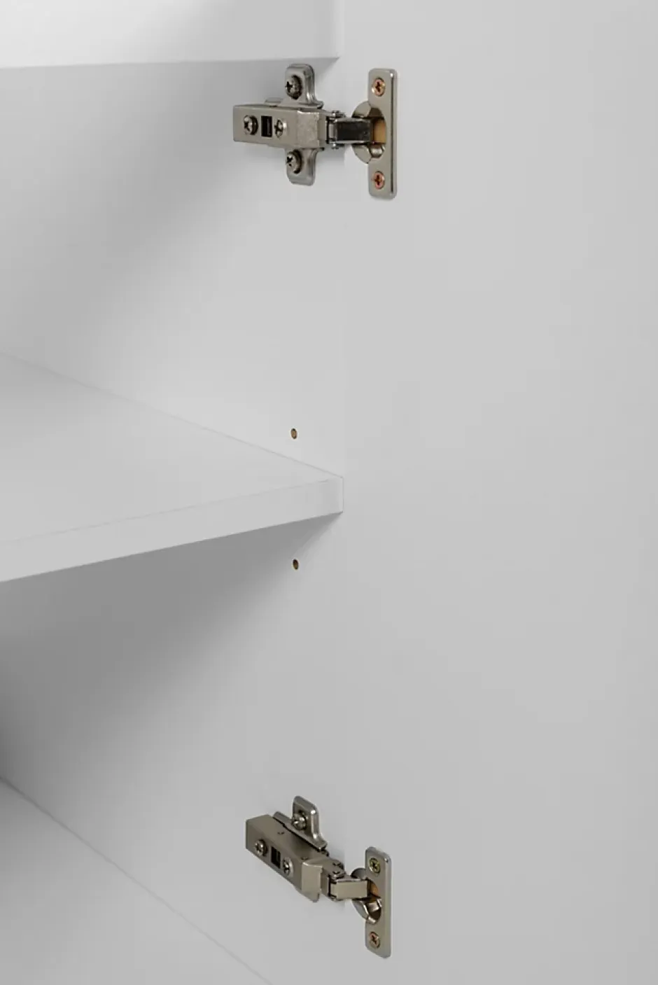 Furnidea Meuble suspendu sous lavabo avec 2 portes FLOW BLANC 80 cm