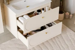 Furnidea Meuble suspendu sous lavabo DONNA SAND beige 60 cm