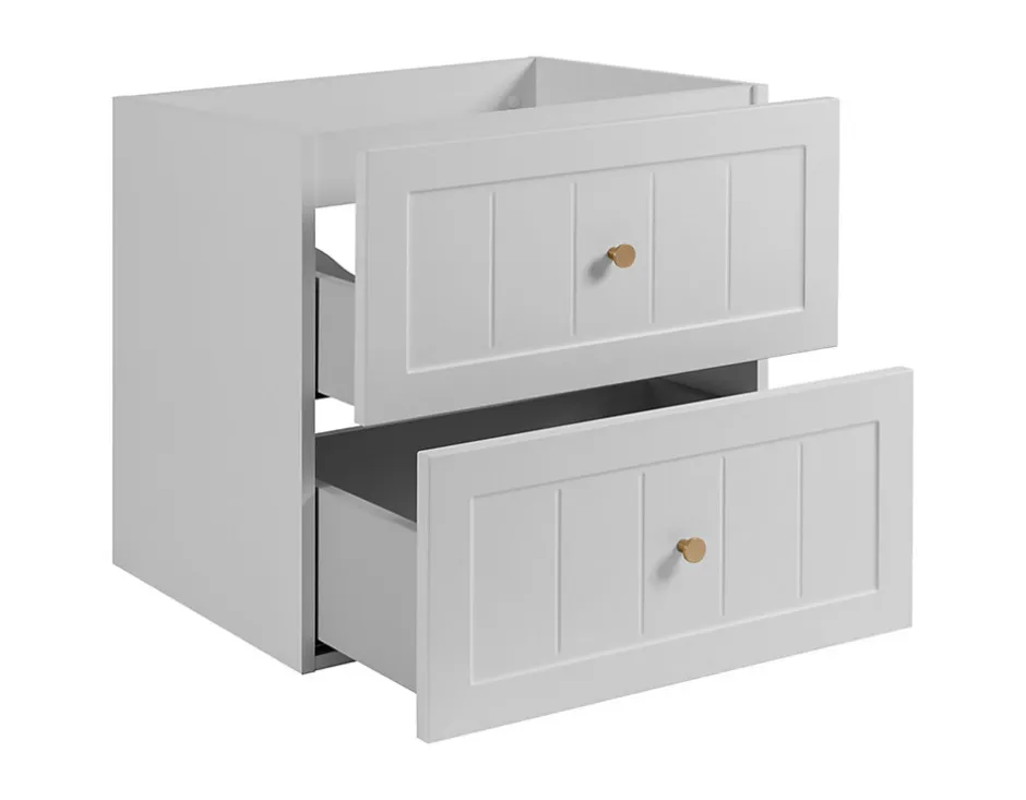 Furnidea Meuble suspendu sous lavabo GUSTO blanc 60 cm* Meuble Sous Lavabo
