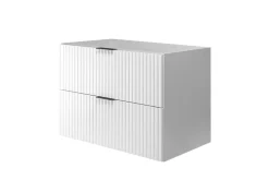 Furnidea Meuble suspendu sous lavabo FLOW blanc 80 cm* Meuble Sous Lavabo