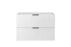 Furnidea Meuble suspendu sous lavabo FLOW blanc 80 cm* Meuble Sous Lavabo