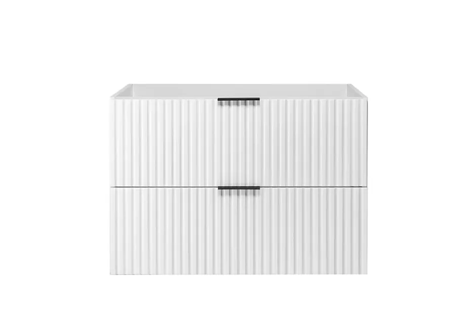 Furnidea Meuble suspendu sous lavabo FLOW blanc 80 cm* Meuble Sous Lavabo