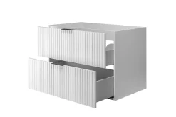 Furnidea Meuble suspendu sous lavabo FLOW blanc 80 cm* Meuble Sous Lavabo