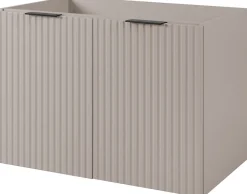 Furnidea Meuble suspendu sous lavabo avec 2 portes FLOW CACHEMIRE 80 cm* Meuble Sous Lavabo
