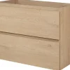 Furnidea Meuble suspendu sous lavabo SIMPLE chêne clair 80 cm* Meuble Sous Lavabo