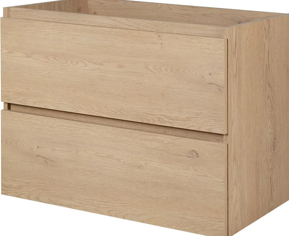 Furnidea Meuble suspendu sous lavabo SIMPLE chêne clair 80 cm* Meuble Sous Lavabo