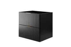 Furnidea Meuble suspendu sous lavabo FLOW couleur noir 60 cm* Meuble Sous Lavabo