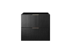 Furnidea Meuble suspendu sous lavabo FLOW couleur noir 60 cm* Meuble Sous Lavabo