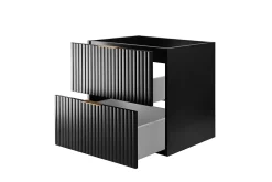 Furnidea Meuble suspendu sous lavabo FLOW couleur noir 60 cm* Meuble Sous Lavabo