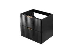 Furnidea Meuble suspendu sous lavabo FLOW couleur noir 60 cm* Meuble Sous Lavabo