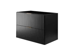 Furnidea Meuble suspendu sous lavabo FLOW noir 80 cm* Meuble Sous Lavabo