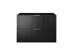 Furnidea Meuble suspendu sous lavabo FLOW noir 80 cm* Meuble Sous Lavabo