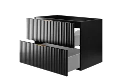 Furnidea Meuble suspendu sous lavabo FLOW noir 80 cm* Meuble Sous Lavabo