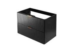 Furnidea Meuble suspendu sous lavabo FLOW noir 80 cm* Meuble Sous Lavabo