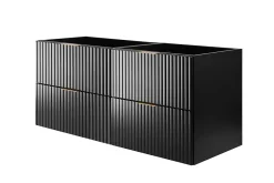 Furnidea Meuble suspendu sous lavabo FLOW noir 120 cm* Meuble Sous Lavabo