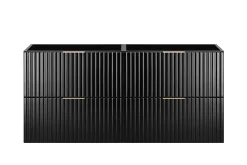 Furnidea Meuble suspendu sous lavabo FLOW noir 120 cm* Meuble Sous Lavabo