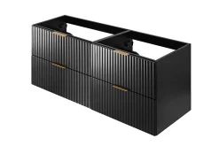 Furnidea Meuble suspendu sous lavabo FLOW noir 120 cm* Meuble Sous Lavabo