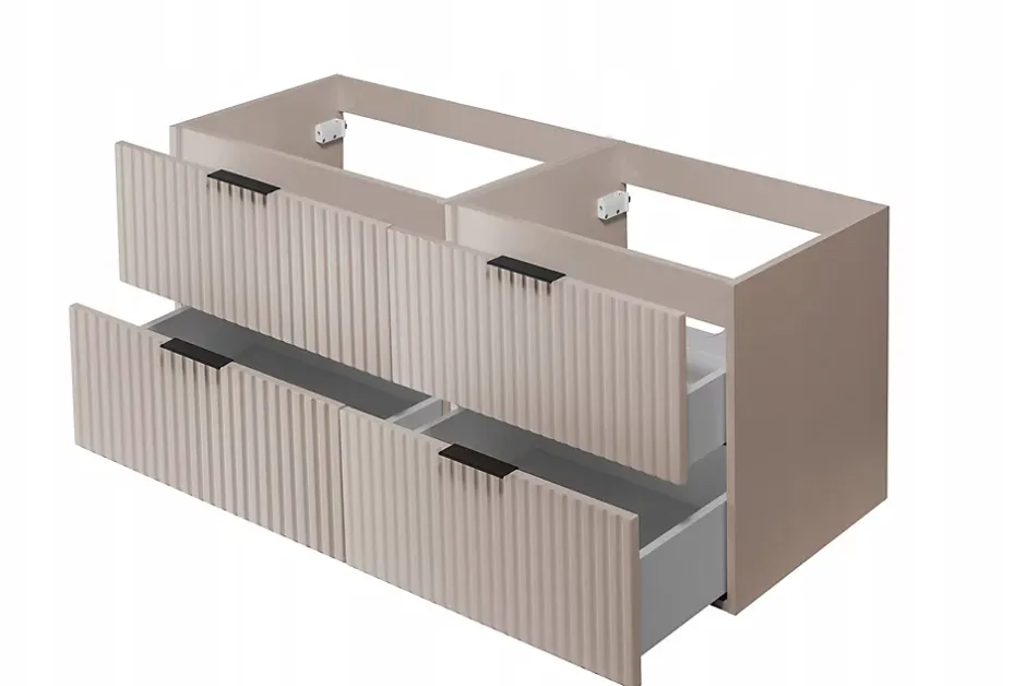 Furnidea Meuble suspendu sous lavabo FLOW cachemire 120 cm