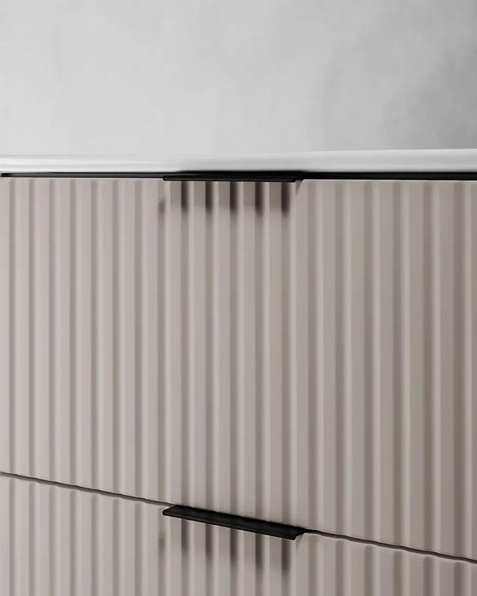 Furnidea Meuble suspendu sous lavabo FLOW cachemire 120 cm