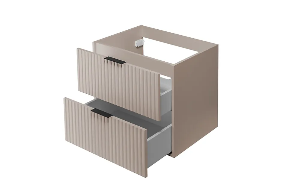 Furnidea Meuble suspendu sous lavabo FLOW cachemire 60 cm