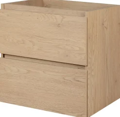 Furnidea Meuble suspendu sous lavabo SIMPLE chêne clair 60 cm* Meuble Sous Lavabo