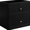 Furnidea Meuble suspendu sous lavabo GUSTO noir 60 cm