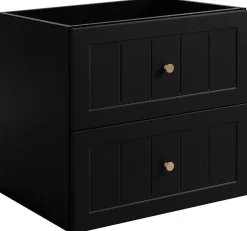 Furnidea Meuble suspendu sous lavabo GUSTO noir 60 cm