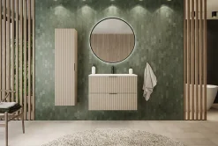Furnidea Meuble suspendu sous lavabo FLOW cachemire 80 cm
