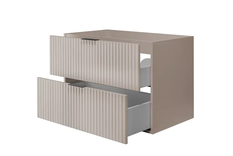 Furnidea Meuble suspendu sous lavabo FLOW cachemire 80 cm