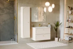 Furnidea Meuble suspendu sous lavabo DONNA SAND beige 80 cm* Meuble Sous Lavabo