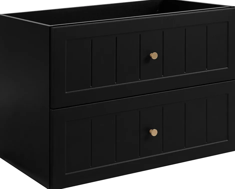 Furnidea Meuble suspendu sous lavabo GUSTO noir 80 cm* Meuble Sous Lavabo