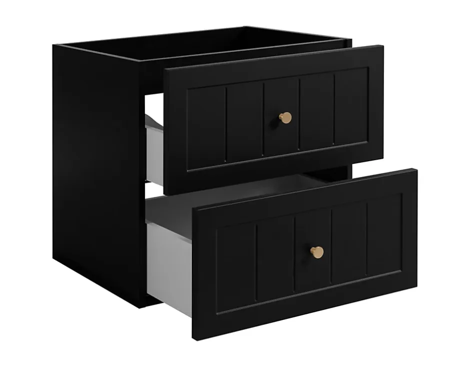 Furnidea Meuble suspendu sous lavabo GUSTO noir 80 cm* Meuble Sous Lavabo