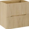 Furnidea Meuble suspendu sous lavabo NORDIC chêne cremona 60 cm