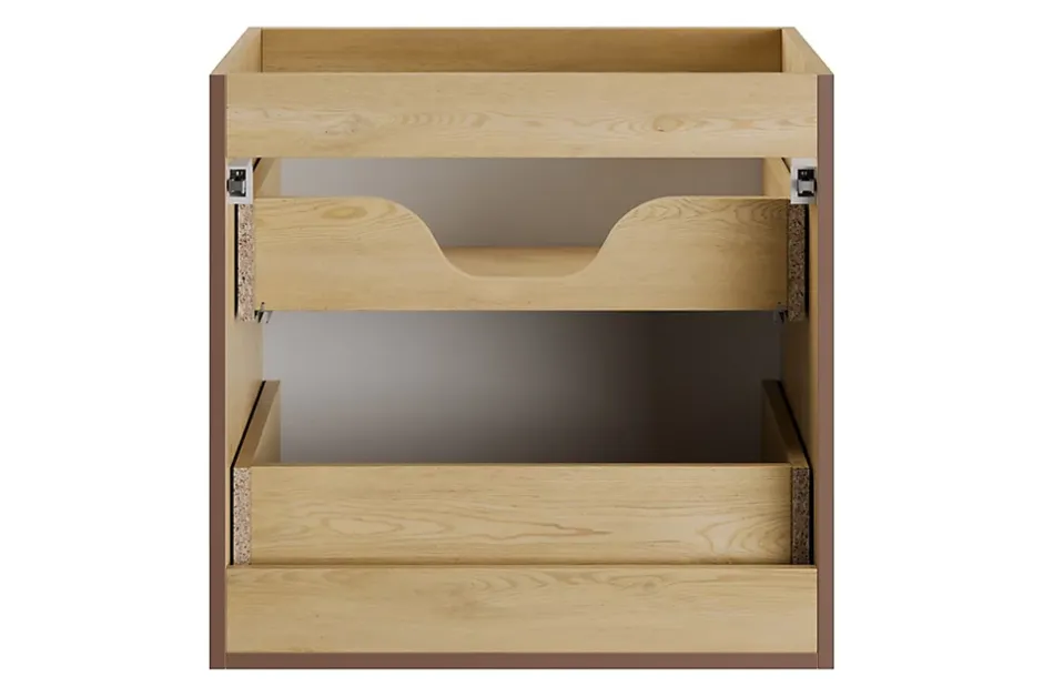 Furnidea Meuble suspendu sous lavabo NORDIC chêne cremona 60 cm
