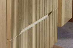 Furnidea Meuble suspendu sous lavabo NORDIC chêne cremona 60 cm