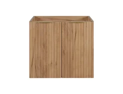 Furnidea Meuble suspendu sous lavabo avec 2 portes FLOW CHÊNE 60 cm* Meuble Sous Lavabo