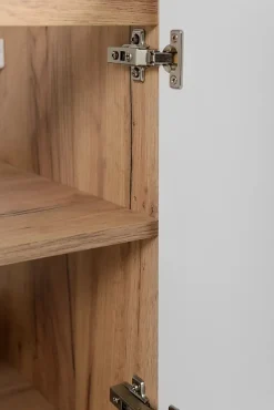 Furnidea Meuble suspendu sous lavabo avec 2 portes FLOW CHÊNE 60 cm* Meuble Sous Lavabo