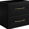 Furnidea Meuble suspendu sous lavabo CLASSIC noir 60 cm