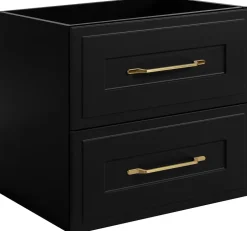 Furnidea Meuble suspendu sous lavabo CLASSIC noir 60 cm