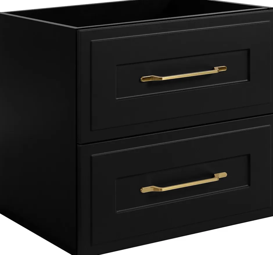 Furnidea Meuble suspendu sous lavabo CLASSIC noir 60 cm