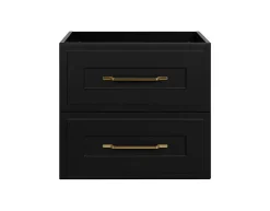 Furnidea Meuble suspendu sous lavabo CLASSIC noir 60 cm