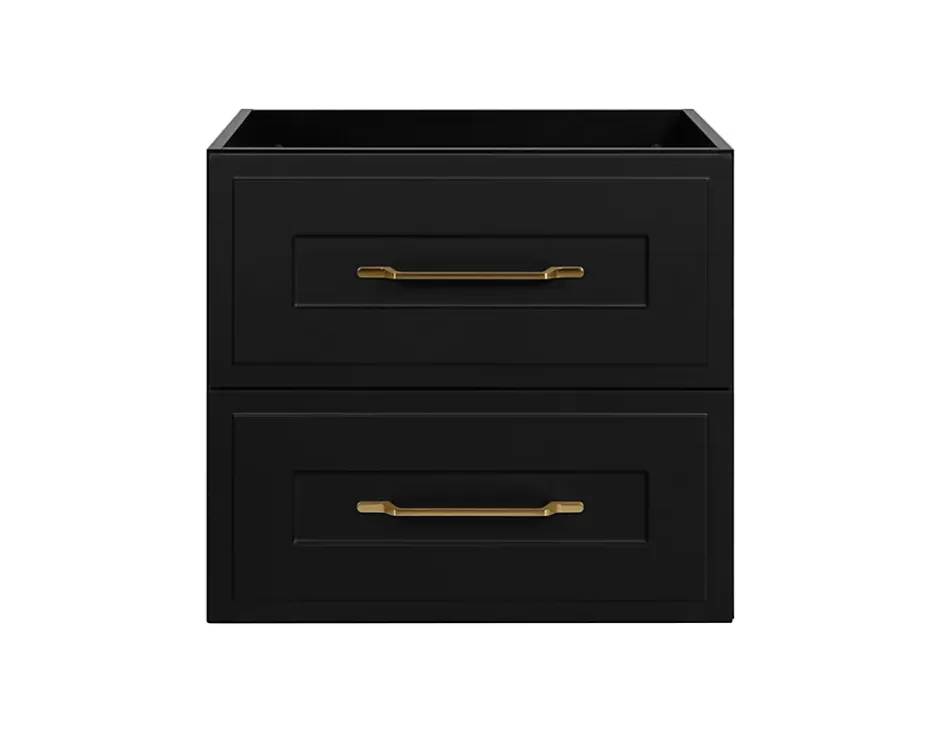 Furnidea Meuble suspendu sous lavabo CLASSIC noir 60 cm