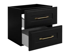 Furnidea Meuble suspendu sous lavabo CLASSIC noir 60 cm