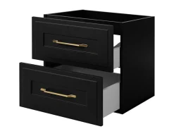 Furnidea Meuble suspendu sous lavabo CLASSIC noir 60 cm