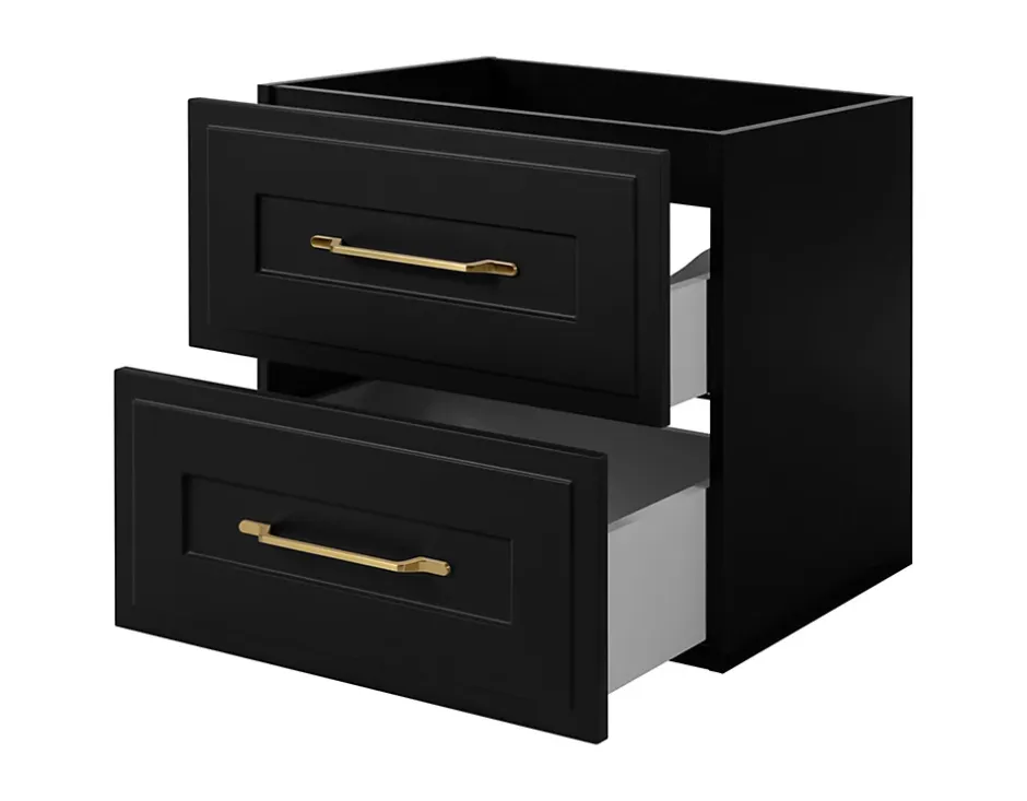 Furnidea Meuble suspendu sous lavabo CLASSIC noir 60 cm