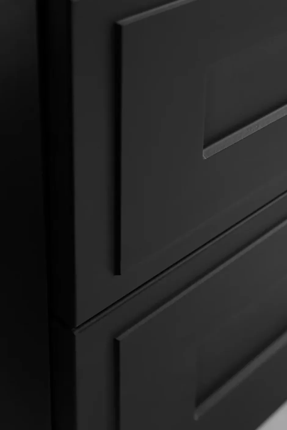 Furnidea Meuble suspendu sous lavabo CLASSIC noir 60 cm