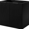 Furnidea Meuble suspendu sous lavabo avec 2 portes FLOW NOIR 60 cm* Meuble Sous Lavabo